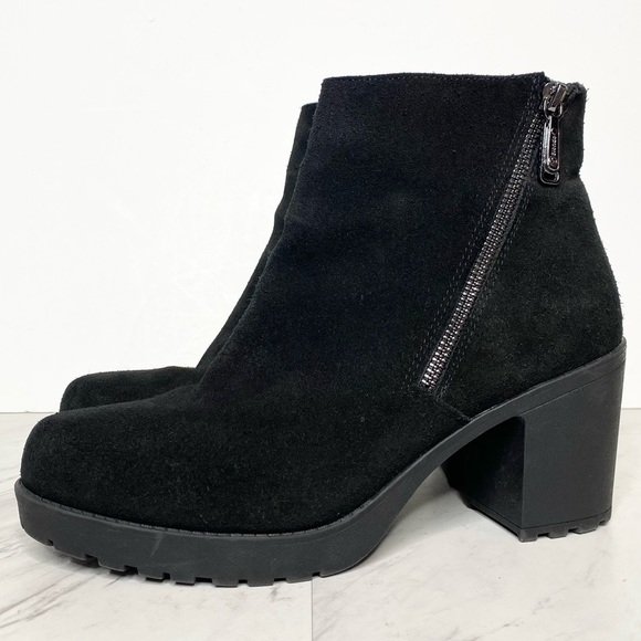 Blondo Skye Black Suede Heeled Bootie 9 1/2 M - Picture 1 of 16